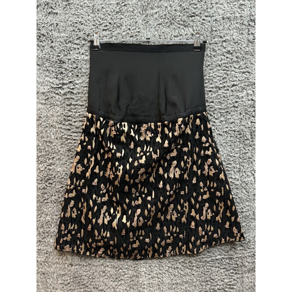 Raey Jaguar-embroidered Silk Skirt Size 10UK NEW WITH DEFECTS
